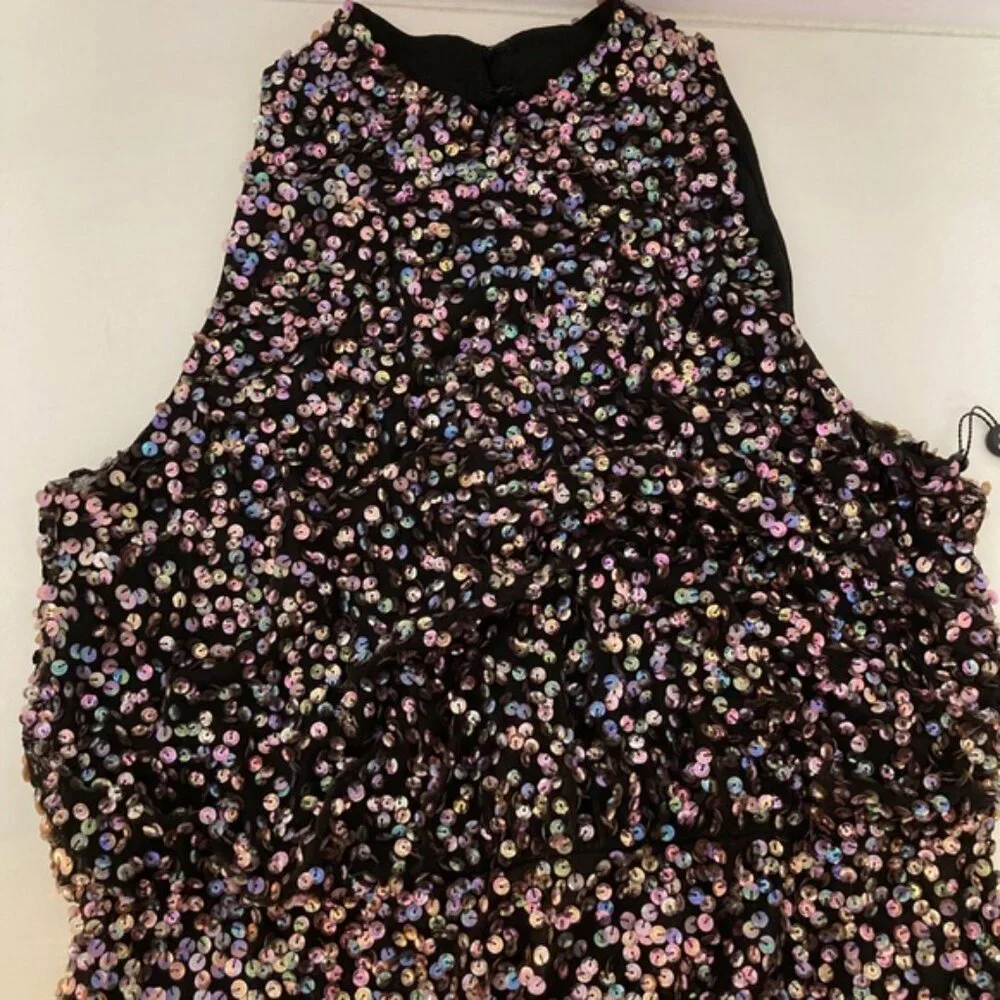 Adrianna Papell Beaded Halter Gown 0365 - Picture 7 of 8